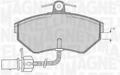 MAGNETI MARELLI 363916060138 -  Комплект тормозных колодок, дисковый тормоз